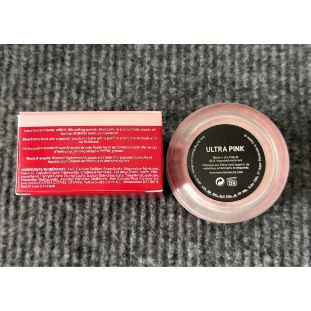 One/Size Ultimate Blurring Setting Powder in Ultra Pink - Full Size 1.2 oz - NEW
